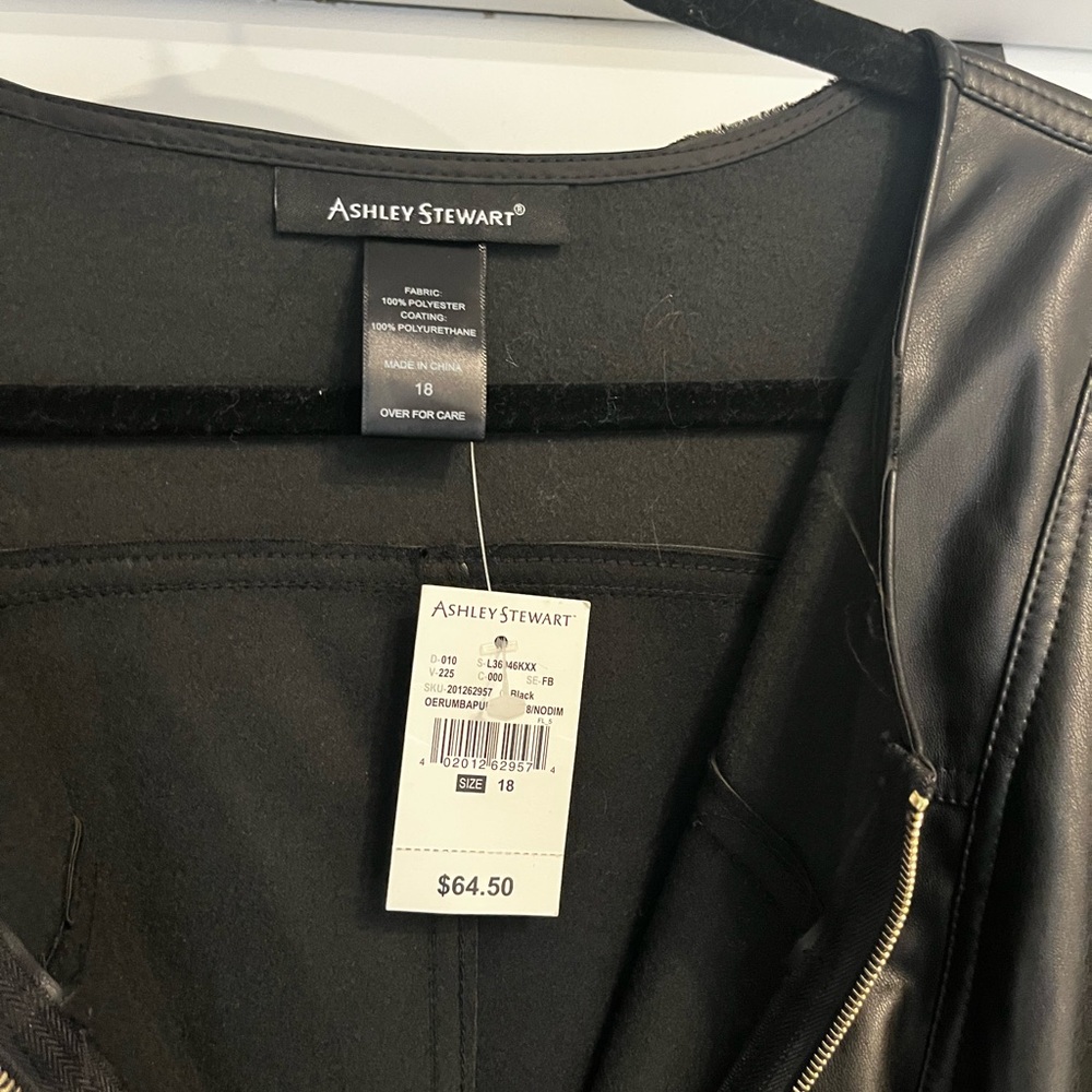 NWT Faux Leather Romper - Picture 5 of 5